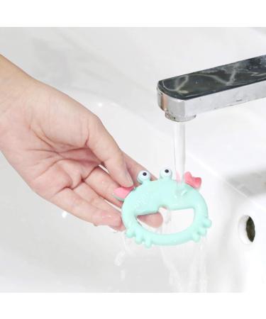 PREMYO Cooling Teething Ring for Babies - BPA-Free Silicone Teething Aid - Soft Relief for Teething Pain - Crab Mint Flavor - Buy Online on GoSupps.com