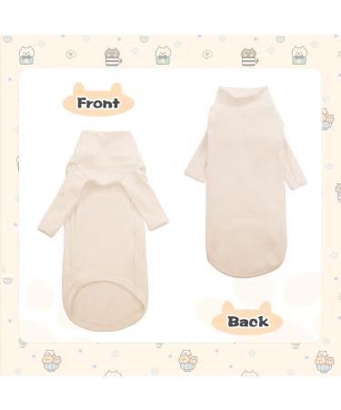 XXL Pumyporeity Sphynx Cat Sweater - Warm Cotton Monkish West Vest Costume for Hairless Cats - Beige Kitten Jumper - Buy Online on GoSupps.com