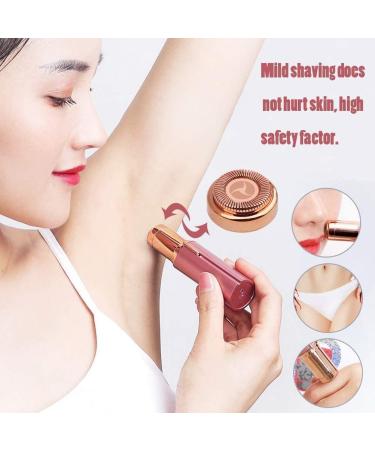 6 Pcs Replacement Heads for Women's Facial Hair Remover - Painless & Flawless Gen 1 Compatible 18K Rose Gold-Plated Blades - Includes Cleaning Brush - Buy Online on GoSupps.com