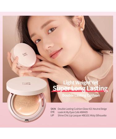 ETUDE HOUSE Double Lasting Cushion Glow (17N1 Neutral Vanilla) (21AD) | Radiant 24-Hour Natural Finish - Buy Online on GoSupps.com