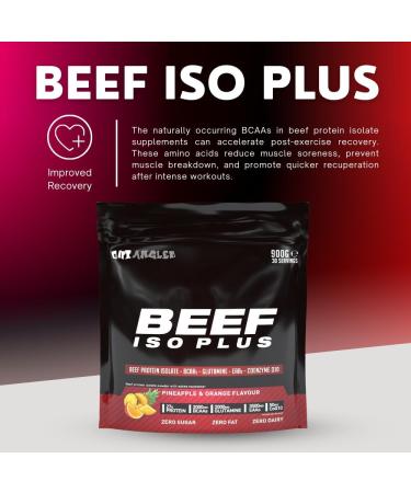 Out Angled Beef Iso Plus Isolate Protein 900g - Strawberry Lime Flavor - Buy Online on GoSupps.com