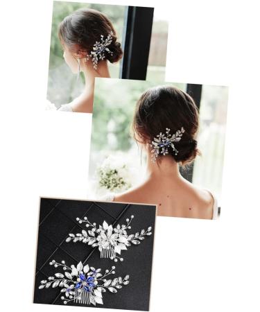 Ipetboom Crystal Headpiece Rhinestone Headpiece Pearl Hair Barrettes Flower Design Hair Comb Bride Headpieces for Wedding Artificial Pearl Hair Comb Bridal Barrette Simple Miss Accessories - Buy Online on GoSupps.com