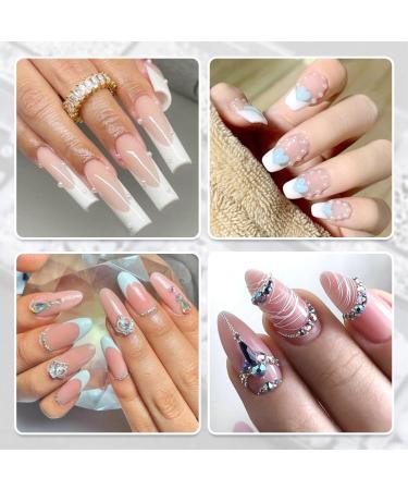 Czasowe Acrylic Nail Jewelry Design Box - 12 Compartments with Rhinestones White Pearls & Caviar Beads for Stunning Nail Art - Buy Online on GoSupps.com