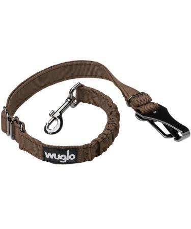 30-95cm Wuglo dog belt for the car - dogs buckling belt for child safety seat - hook bar & security belt snap - adjustable universal dog snapshot (brown)