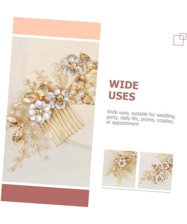 DOITOOL Bead Hair Comb Accesorios Para Headwear for Women Hair Accessory for Women Crystal Decor Heart Led Mirror Hair Accessories Lovely Hair Comb Wedding Pearl Bridesmaid Bridal Supplies - Buy Online on GoSupps.com
