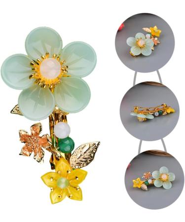 DOITOOL Hairpin Wedding Hair Clip Vintage Metal Hair Barrettes Hair Barrettes for Women Hair Accessory for Women Spring Flower Hair Barrettes Girl Back of Head Agate Miss - Buy Online on GoSupps.com