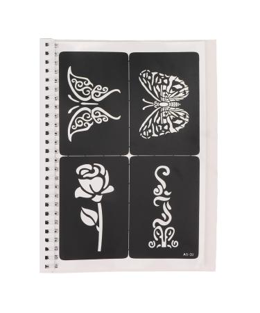 Out Design Stencil Kit - 97 Reusable Patterns for Glitter Airbrush Body Art | International Shipping - Buy Online on GoSupps.com