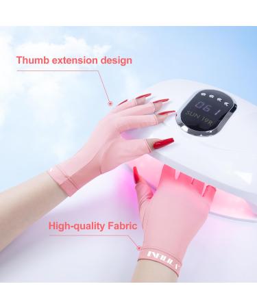 NXJ INFILILA UV Gloves for Nails Anti UV Light Gloves for Gel Nails Professional UPF 99+ UV Protection Gloves for Gel Manicure Skin Care Fingerless Gloves for Protecting Hands from UV Nail Lamp - Buy Online on GoSupps.com