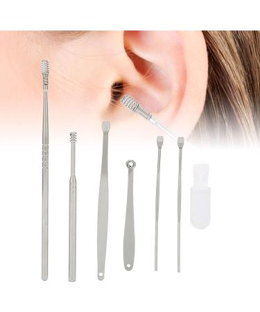 7PCS Stainless Steel Earwax Removal Kit with Cleaning Brush and Storage Box - Buy Online on GoSupps.com