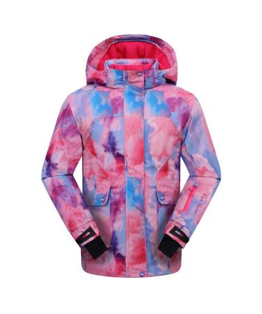 PHIBEE Girls' Waterproof Windproof Outdoor Warm Snowboard Ski Jacket Multi 6
