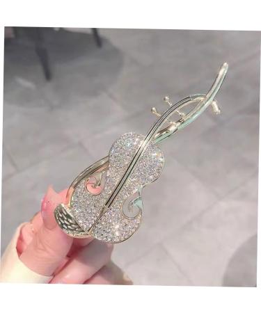 FOYTOKI Rhinestone Twist Clip Pipa Hair Barrette French Hair Pins for Thick Hair Womens Hair Barrettes Pipa Hair Clip Hair Bun Holder Hair Pins for Buns Decorative Hair Clips Hair Twist - Buy Online on GoSupps.com