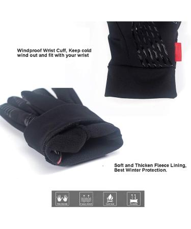 VEBE Lightweight Winter Gloves - Touch Screen, Waterproof & Windproof - Black XL - Buy Online on GoSupps.com