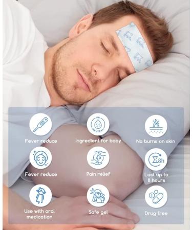 Men's Cooling Fever Patch 20 Sheets - Drug-Free Relief for Discomfort & Reducing Fever - Unscented Gel Patches - 20 Count - Buy Online on GoSupps.com