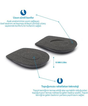 Orthopedic Heel Supports Insoles for Heel Pain - Plantar Fasciitis Relief for Women & Men (Small Gray - Buy Online on GoSupps.com