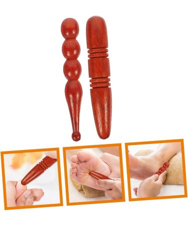 Minkissy Acupuncture Rod & Foot Massager Set - 4-Piece Wooden Roller Massage Device for Relaxation & Garden Ornaments - Buy Online on GoSupps.com