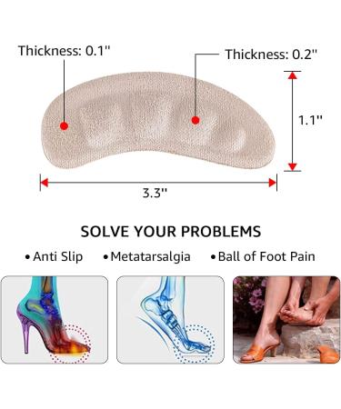 Urwalk Ball of Foot Cushions for High Heels - Non-Slip Comfortable Forefoot Pads for All Day Pain Relief - 2 Pairs (Transparent) - Buy Online on GoSupps.com