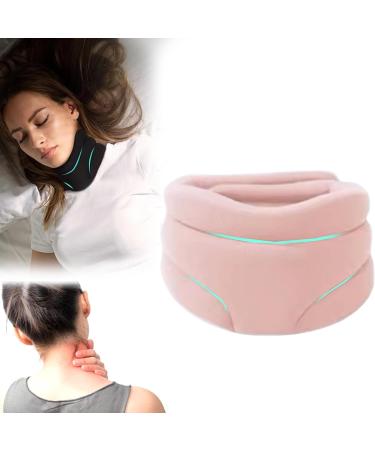 Pelinuar Healthy Lab Co Cervicorrect Collar soft neck bandage collarage collar collarage collar snoring for pressure relief wrapping and stabilizing (pink) rose