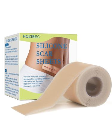Silicone scar sheets (1.6 x 120)  treatment of keloids  caesarean section  surgery-scar removal treatment  burns  acne  etc  silicone scar tape roll  reusable  waterproof and breathable (Roll-3M)