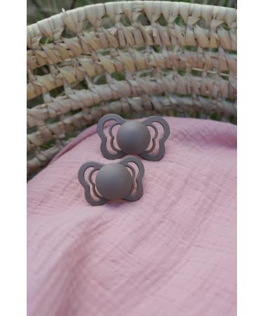BIBS Couture Collection Pacifiers | BPA-Free Baby Soothers from Denmark | Set of 2 Vanilla/Dark Oak & Transparent | Size 0-6 Months - Buy Online on GoSupps.com