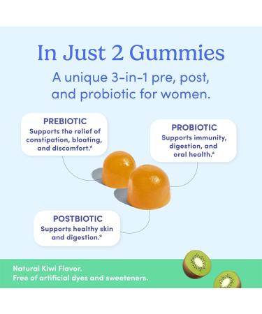 FIRST DAY Women s Good Gut Tribiotic Gummies 3-in-1 Prebiotic Probiotic & Postbiotic Supplement Supports Immune Function and Digestive Oral Skin & Vaginal Health 30-Day Supply 60 Count (Pack of 1) Pouch - Buy Online on GoSupps.com