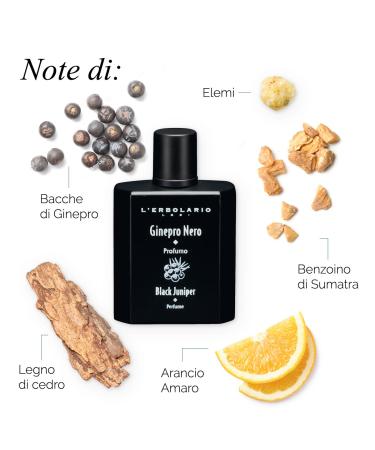 L'Erbolario Black Juniper - Energizing Fragrance With Woody Notes - Can Be Worn Every Day With Pride - Dermatologically Tested - Citrus And Woody Scent - For All Skin Types - 1.6 Oz EDP Spray Aromatic. 1.6 Ounce (Pack of 1) - Buy Online on GoSupps.com