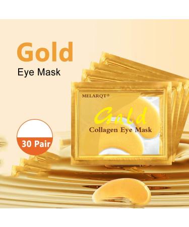 30 Pairs Gold Collagen Eye Masks - Anti-Aging Pads for Dark Circles Puffiness & Moisture Donation - International Shipping - Buy Online on GoSupps.com