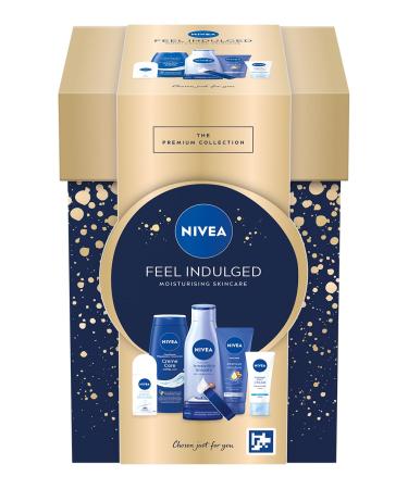 NIVEA Feel Indulged Moisturising Skincare Gift Set Women's Gift Set Includes Shower Cream Hand Cream Body Lotion Day Cream Night Cream Anti-Perspirant