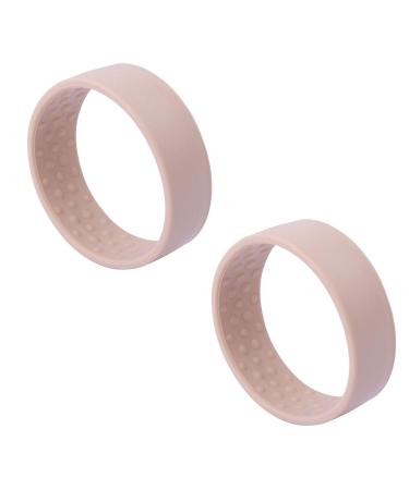 (2 tablets) Silicone Foldable Elastic Hairband Magic Ponytail Holder Stretch Hair Tie Ponytail Headband Rope Beige