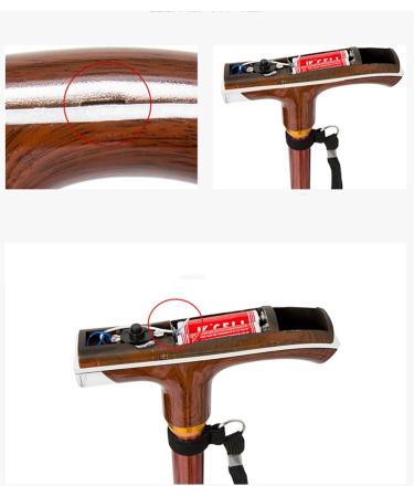 WalkingStickAdjustableCaduceusLEDLampCrutches10-sectionTelescopicWalkingStickRubberHandle2ColorsBigFourFeetLength59-95Cm(23.23-37.40Inches) forArthritis Elderly Seniors&Hand Needed B Two loaded - Buy Online on GoSupps.com