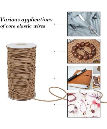 PH PandaHall 75 Yards 2mm Tan Elastic Cord for DIY Jewelry Making and Crafting - Buy Online on GoSupps.com