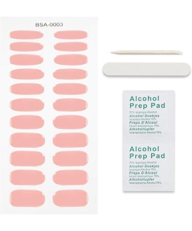 JMEOWIO Gel Nail Strips Solid Color Pink Gel Nail Stickers Nail Supplies Nail Art Design Decoration Accessories - Buy Online on GoSupps.com