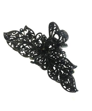 Retro Flower Vintage Rhinestone Metal Alloy Large Hair Clip for Thick Hair for Girls Women