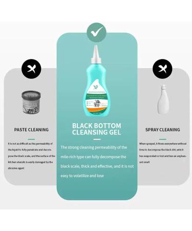 Cookware Cleaning Paste | 150ml Effective Pan Bottom Gel Cleaner for Kitchen - Stainless Steel Cleaning Paste Strong Stubborn Grease & Grime Remover for Removing Dirt Oil Stains - Buy Online on GoSupps.com