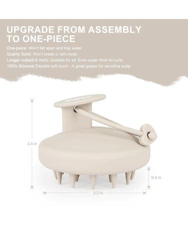 Aimike Silicone Scalp Massage Brush | Hair Growth Shampoo Brush for Wet & Dry Use | Stimulate Scalp Health with Oat Porridge Benefits - Buy Online on GoSupps.com