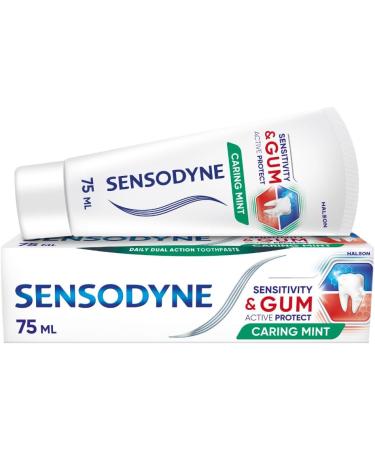  Sensodyne Sensodyne Sensitivity & Gum Caring Mint 4-Tube Mint Toothpaste for Sensitive Teeth and Whitening 75ml - Buy Online on GoSupps.com