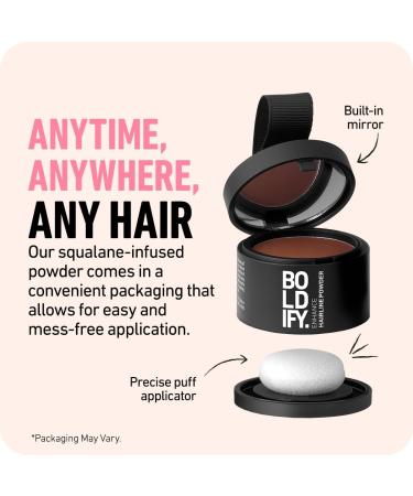 BOLDIFY Hairline Powder - LARGER 10g Bottle - Root Touch Up Powder - Instantly Conceals Hair Loss - Hair Toppers for Women & Men Hair Powder for Thinning Stain-Proof 48 Hour Formula (Dark Grey) 10 g (Pack of 1) Dark Grey - Buy Online on GoSupps.com