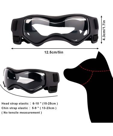 Small Breed Dog Sunglasses Dog Goggles for Small Dogs Windproof Anti-Fog Dog glasses Adjustable Dog Goggles for Pet Small Medium Dogs Outdoor Eye Protection Black - Buy Online on GoSupps.com