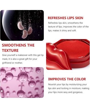 Heallily 40-Piece Gel Lip Mask Box | Moisture & Collagen Lip Pads for Women | Anti-Aging & Fine Lines Lip Care - Buy Online on GoSupps.com