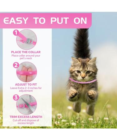 YOTANGO Cat Collar Repellent 2 Pack Cat Collar-Built-in Pant-Based Formula Strong Repellency Slow Release Glow in the Dark Pleasant Aroma Waterproof (Pink) - Buy Online on GoSupps.com