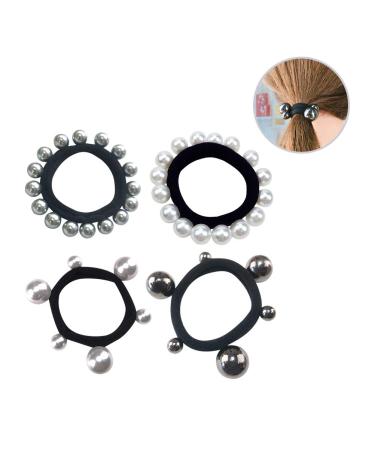 Beaupretty 8 Pieces Artificial Pearl Hair Ties - Elastic Ponytail Holders for Women | Stretch Hair Bands & Rings - Buy Online on GoSupps.com
