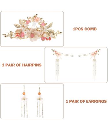 SHERCHPRY 1 Set ancient style hanfu headdress chinese hair sticks for women hanfu hair pins for women chinese Headband Chinese Hanfu Hairpins vintage hair sticks Pearl alloy Hook decorate - Buy Online on GoSupps.com