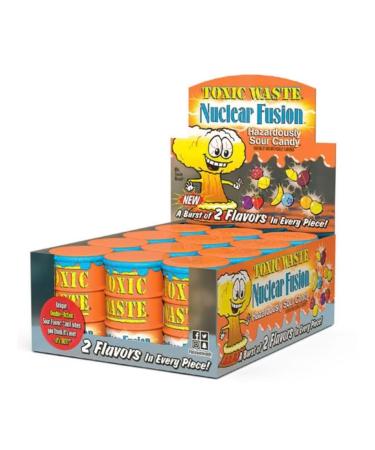 Toxic Waste Candy Orange Drums 12 pack 42g per can - Mixed Fruits Original from USA
