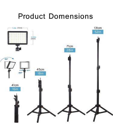 Portable LED Studio Streaming Lights with Tripod Stand & Color Filters | Ideal for Video Recording, Photography, YouTube, TikTok, and Conference Use - Buy Online on GoSupps.com