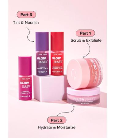 I DEW CARE Lip Scrub - Cushy Crush | Vegan Sugar Exfoliator for Dark Dry and Chapped Lips | Lip Care Products with Vitamin C - 1.05 oz - Buy Online on GoSupps.com