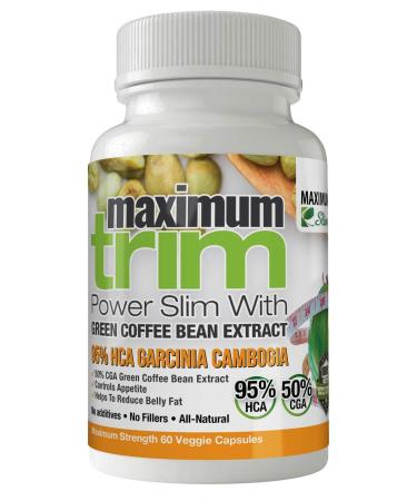 Most Effective Formulation MAXIMUMTRIM Garcinia CAMBOGIA with Green Coffee Bean Extract All Natural Weight Loss, Appetite SUPPRESSANT & Fat Burner.- Month Supply