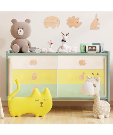 Shop KFD Round Wood Cabinet Buttons for Children's Room | Knobs & Furniture Buttons for Drawers & Closets (D-Vogel + Elephant) International Shipping Available - Buy Online on GoSupps.com