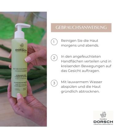 Farma Dorsch Facial Cleaning Gel with Aloe Vera 200ml | Ideal for All Skin Types | Acne & Oily Skin Solution | Face Wash Gel - Buy Online on GoSupps.com