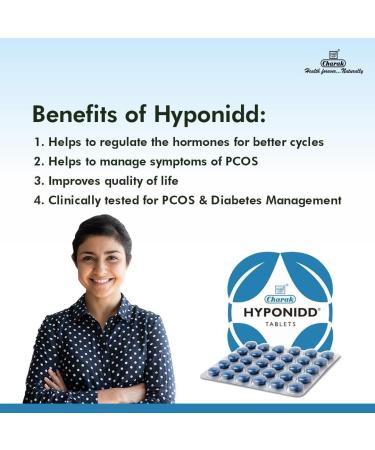 PUB Charak Pharma Hyponidd Tablet - Hormonal Balance for PCOS & Diabetes - 90 Tablets - Buy Online on GoSupps.com