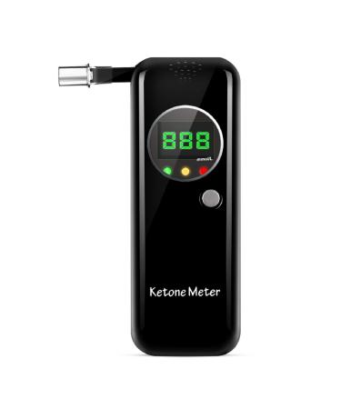 Ketosis Breath Analyzer, Digital LCD Keto Meter Breathalyzer with 10pcs Mouthpieces-Black