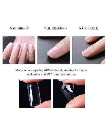 Sunydog 100Pcs Clear Acrylic Nail Tips - Full & Half Cover Coffin-Shaped Ballerina Tips for Nail Studios & DIY Nail Art | 10 Sizes - Buy Online on GoSupps.com